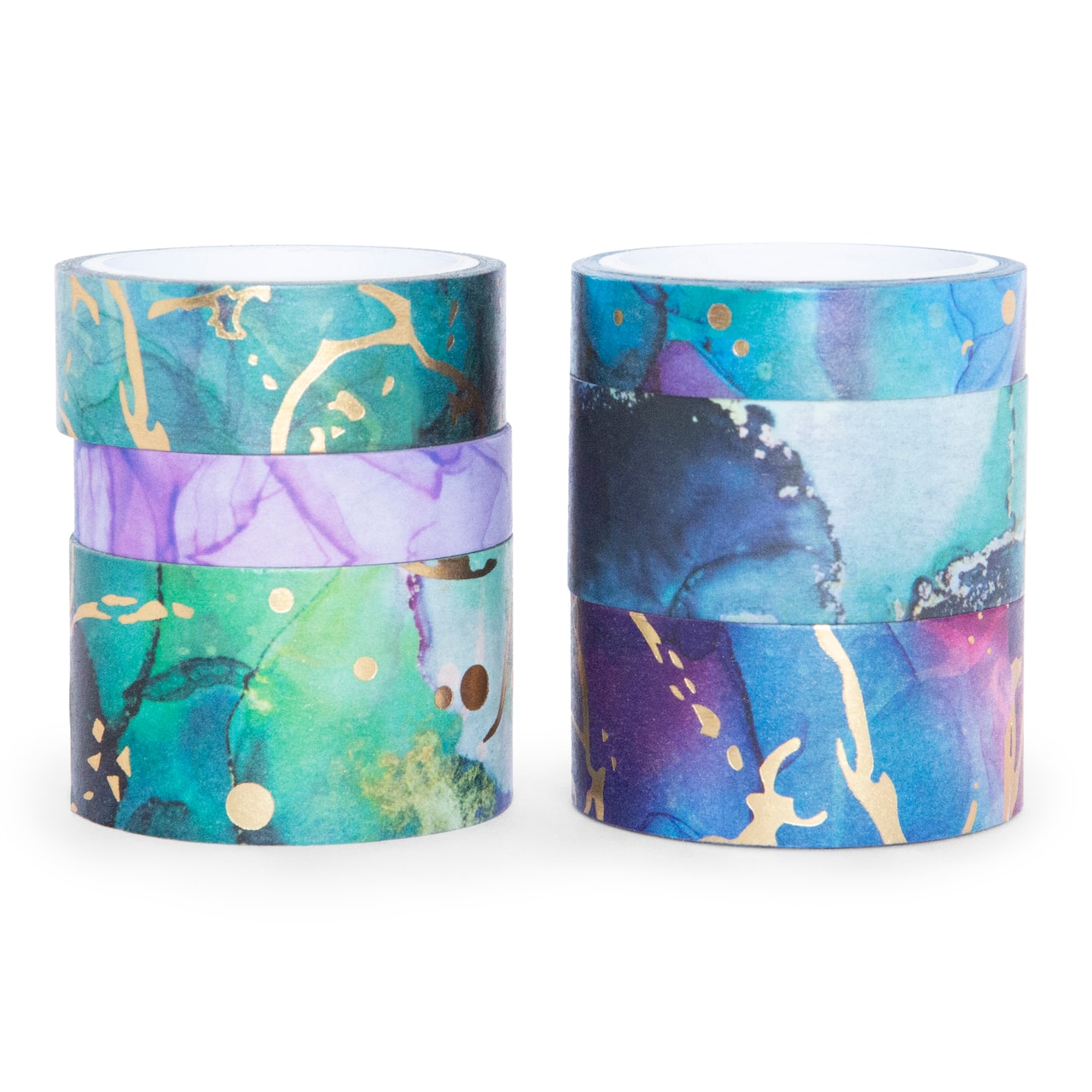 12 Packs: 6 ct. (72 total) Gilded Ink Washi Tapes Tube by Recollections™